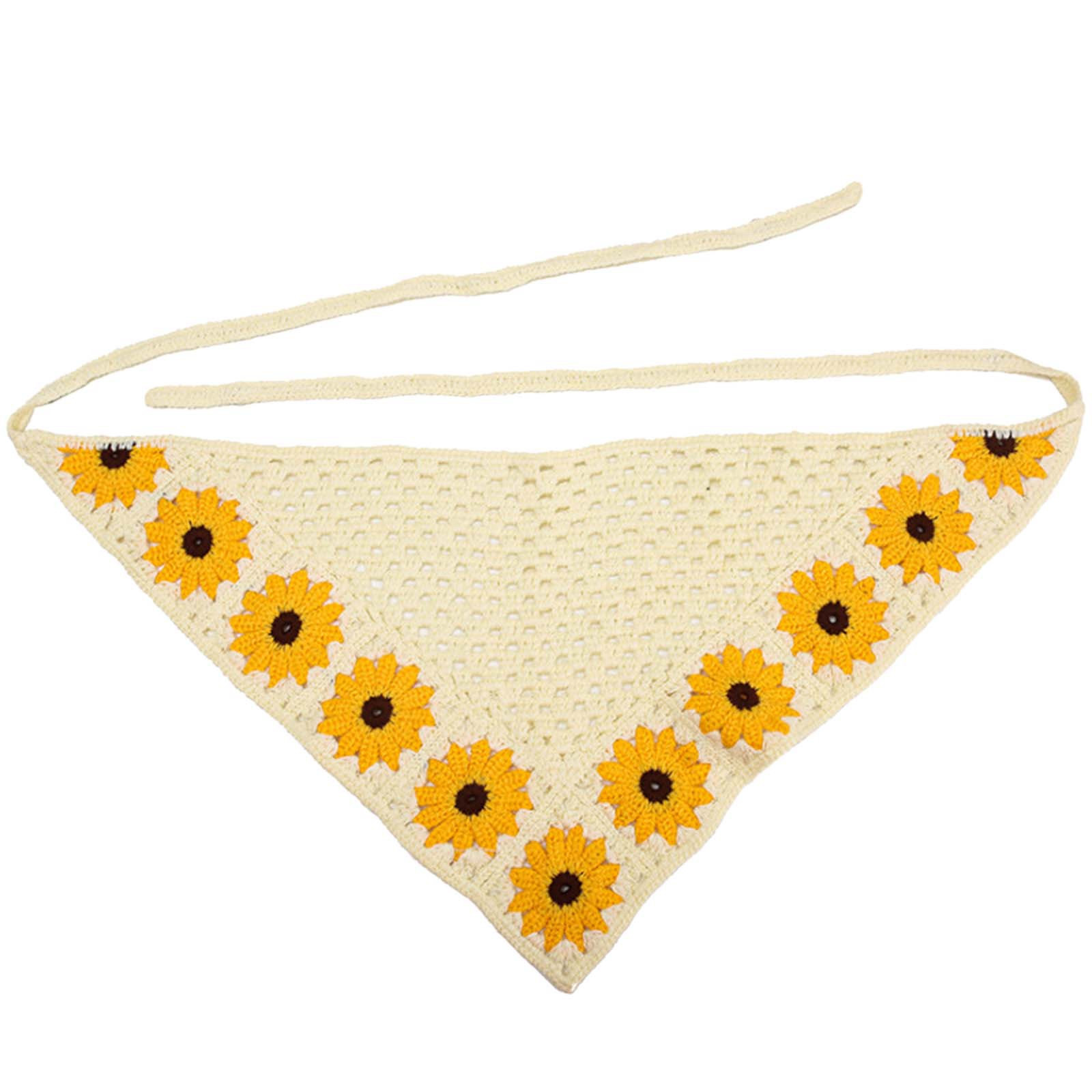 FhsagQ Headscarf Pack Ladies Travel Sweet Cute Wind Handmade Knitted