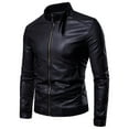 FhsagQ Male Jackets for Mens Casual Male Autumn and Winter Solid Color