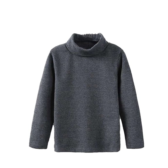 FhsagQ Shirts Girls T Shirts Children's Turtleneck Base Shirt 2024 Autumn and Winter Cottonblend Men's and Women's Long Sleeved T Shirts with Warm Tops Girls Shirts Size 14 16 Teen Grey 11-12 Years
