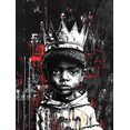 thumbnail image 1 of King Boy Graffiti Street Art Canvas Print/Wall Art，Suitable for Living Room，Bedroom，Office，Study，Apartment Decoration, 1 of 8