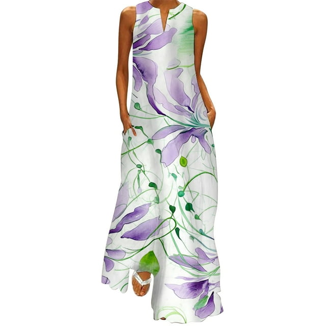 FhsagQ Summer Female Silk Mini Dress Women Summer Sleeveless Print V ...