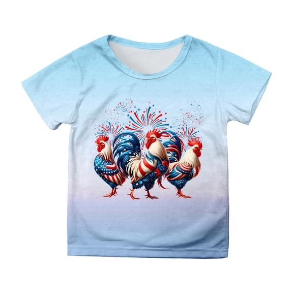 FhsagQ T Shirts for Girls 10-12 Graphic Girls Short Sleeve Tee Summer Crewneck T Shirt Casual Fit Basic Shirts Girls Shirts Size 8-9 Little Girls T Shirts Sky Blue 160