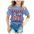 thumbnail image 1 of FhsagQ T Shirts for Girls 10-12 Graphic Girls Short Sleeve Tee Summer Crewneck T Shirt Casual Fit Basic Shirts Girls Shirts Size 8-9 Little Girls T Shirts Light Blue 160, 1 of 4