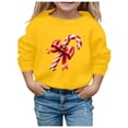 thumbnail image 1 of FhsagQ Girls Sweatshirts Size 10 Boys and Girl Christmas Snowflake Hoodie Winter Warm Xmas Print Pullovers Sweatshirts Sweatshirts for Girls Preppy Yellow 5-6 Years, 1 of 4