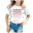 thumbnail image 1 of FhsagQ Valentine's Day Shirts for Girls 10-12 Sports Children's Valentine's Day Fashion Printed Short Sleeved T Shirt Shirts for Girls 10-12 Crop Valentine's Day Shirts for Girls 14 White 12-13 Years, 1 of 4