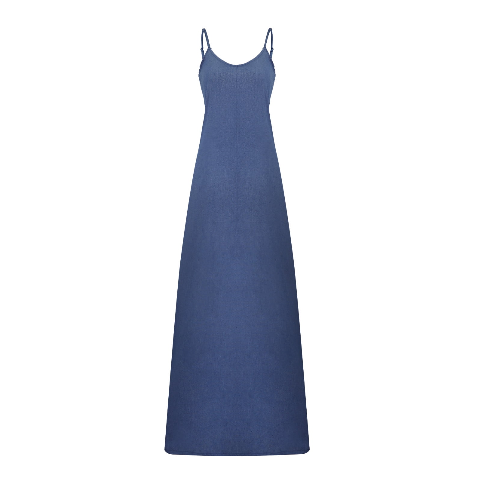 Taree Plus Size Denim Buttons V Neck Sleeveless Maxi Dress (EXTRA BIG –  Pluspreorder