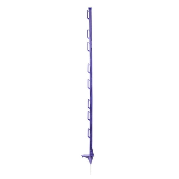Fi-Shock A-48P Step-In Fence Post with 8 Clips for Wire and Poly Tape, 48", Purple
