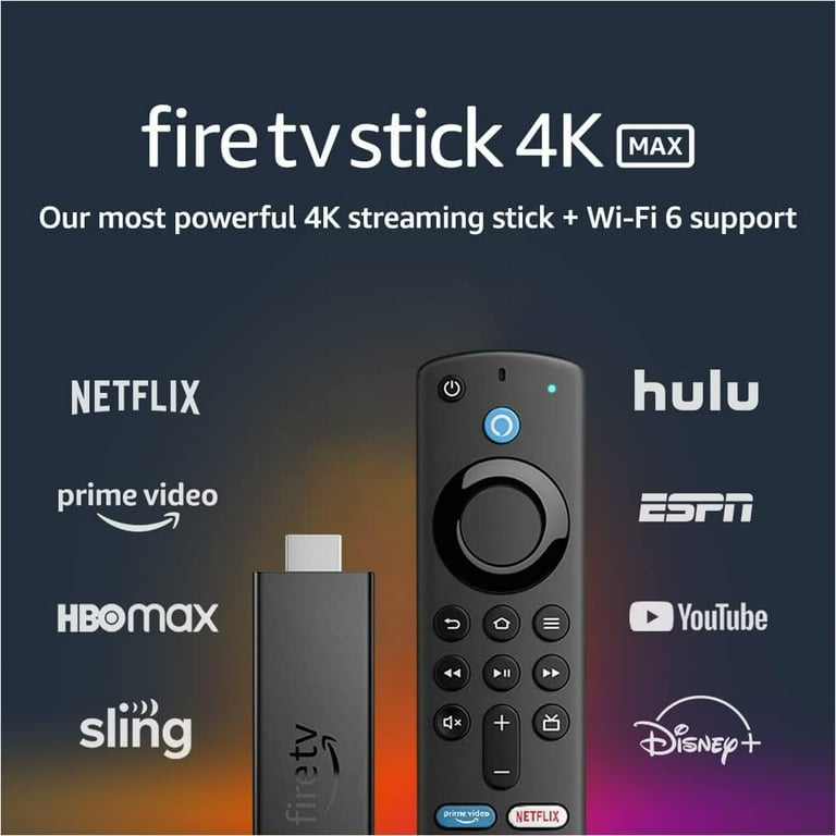 Fire TV Stick 4K Max Streaming Device with Wi-Fi 6 & Alexa Voice  Remote (