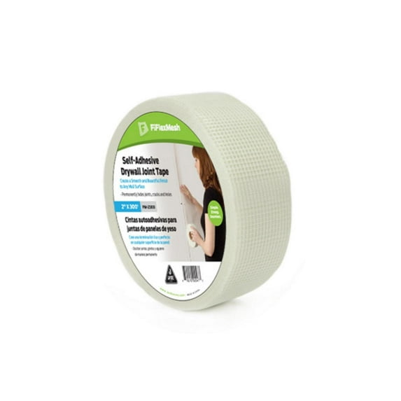 FiFlexMesh Fiberglass Drywall Mesh Tape 2"x300' White, 3Pk