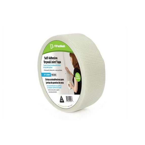 FiFlexMesh Fiberglass Drywall Mesh Tape 2"x500', 2Pk