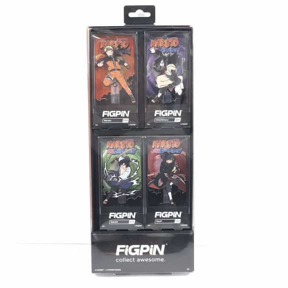 FiGPiN Adult Naruto Shippuden Action Figures, Plastic Multicolor, 4 Pack