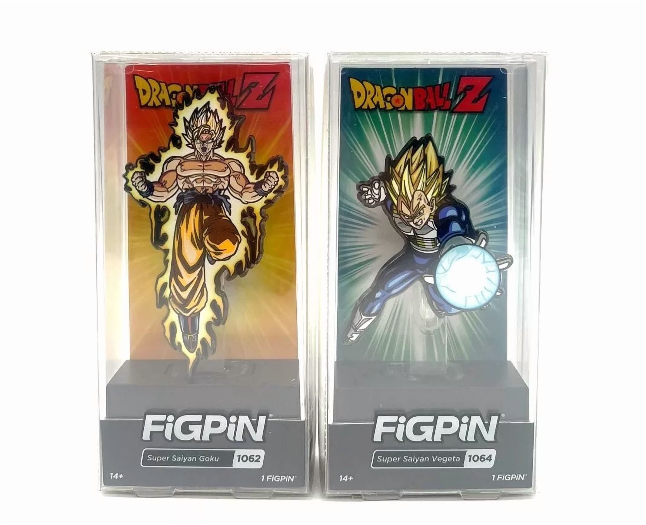 FIGPIN Dragon Ball Z SS Goku #1062 & SS Vegeta #1064 Collectible Pins Set of 2