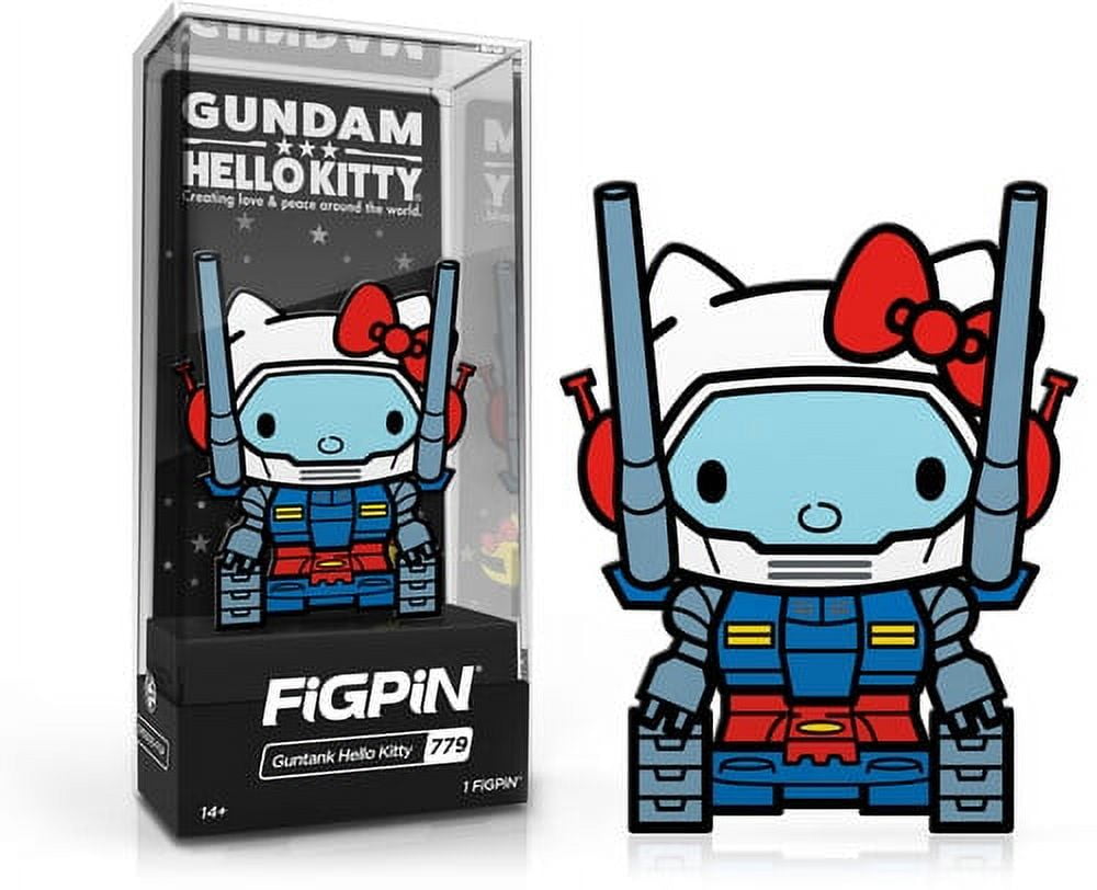 Gundam x Hello Kitty Chogokin フィギュアセット FiGPiN Gundam x Hello Kitty Guntank Hello Kitty #779 - Walmart.com