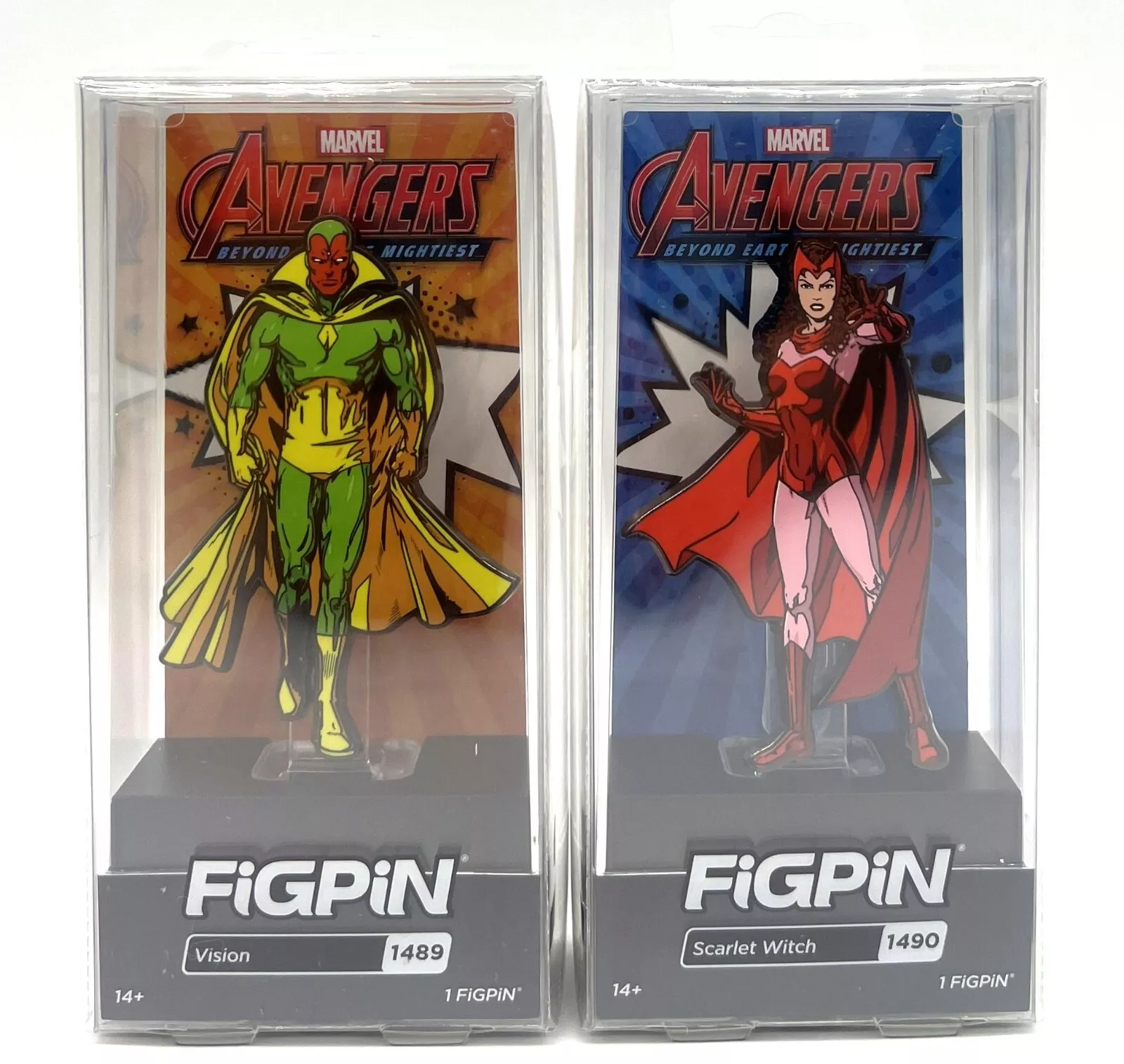 FiGPiN Marvel Avengers Vision #1489 & Scarlet Witch #1490 NYCC 23