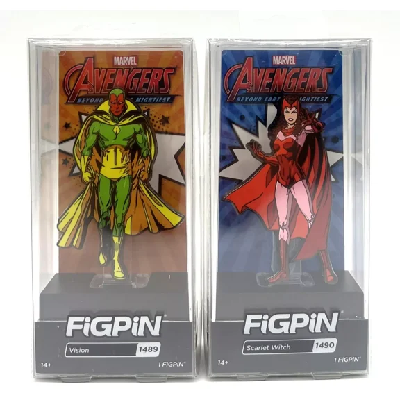 FiGPiN Marvel Avengers Vision #1489 & Scarlet Witch #1490 NYCC 23 Plastic Empire