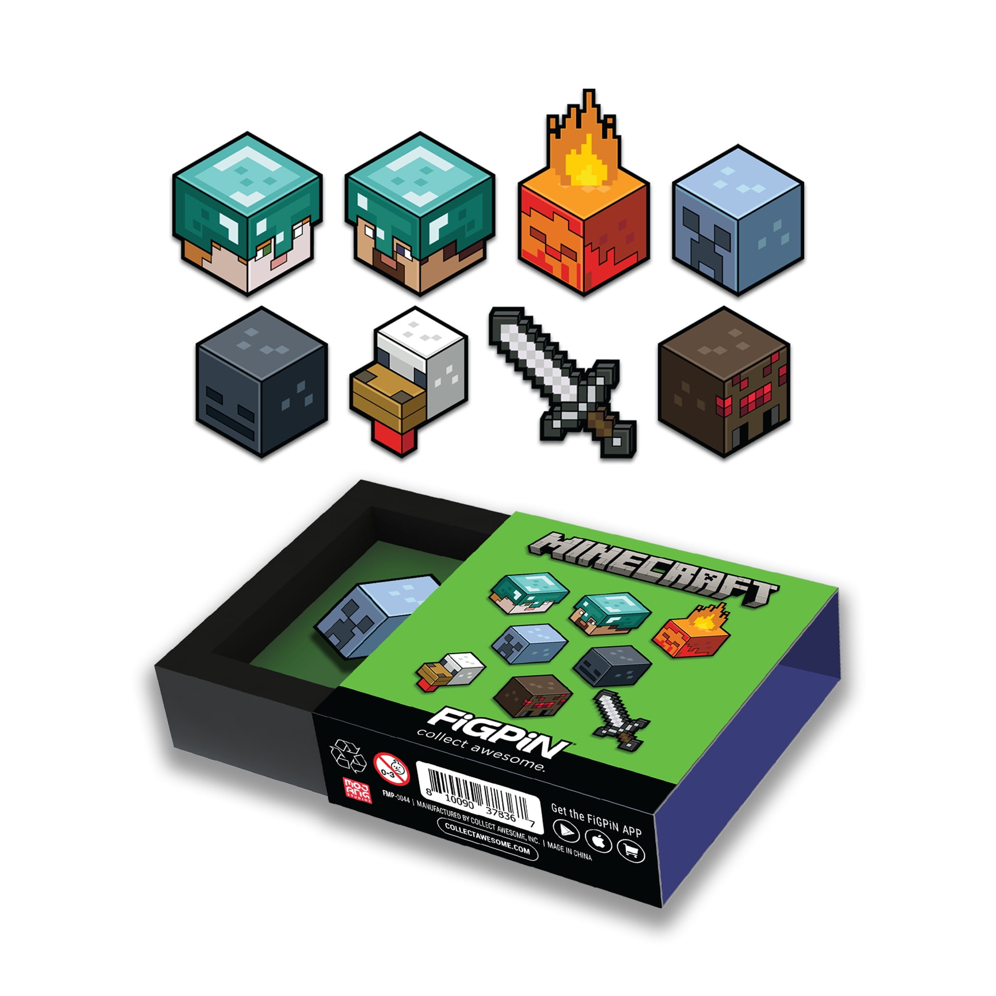 FiGPiN Minecraft Series 02 Mystery Mini Collectible Enamel Pins Blind Box