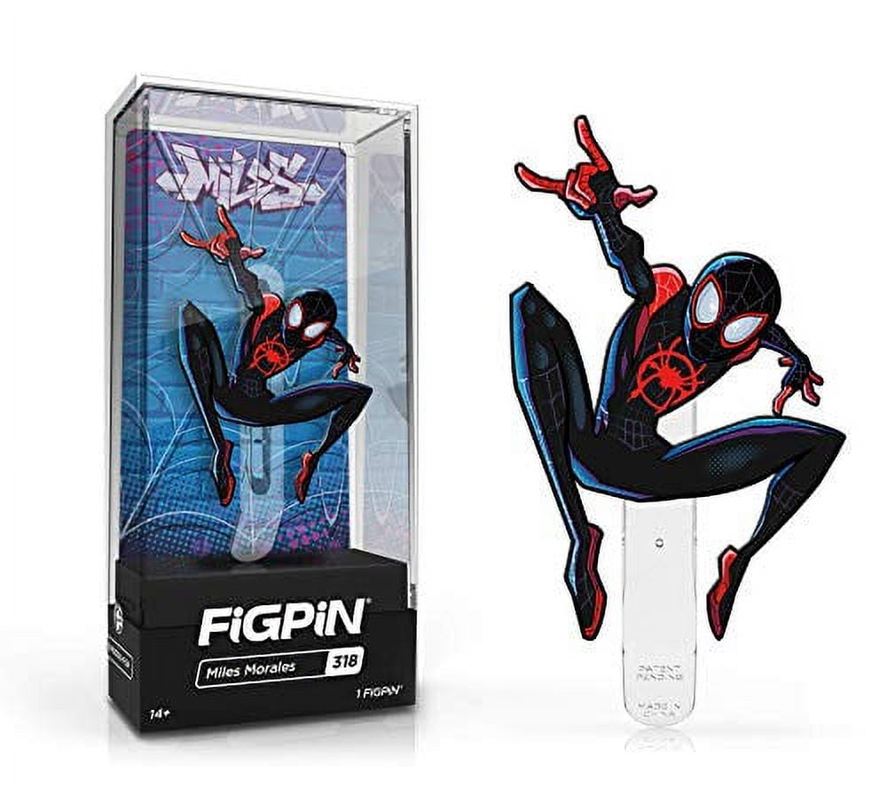 FiGPiN Spider-Man Spiderman Into the Spider-Verse Miles Morales #318 - Collectible Pin with Premium Display Case