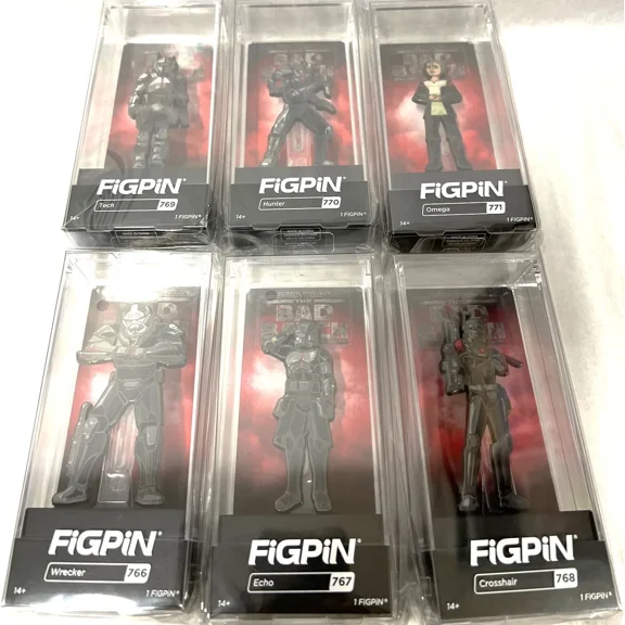 FiGPiN Star Wars The Bad Batch Set of 5 & Exclusive Omega # 771 Collectable Pins