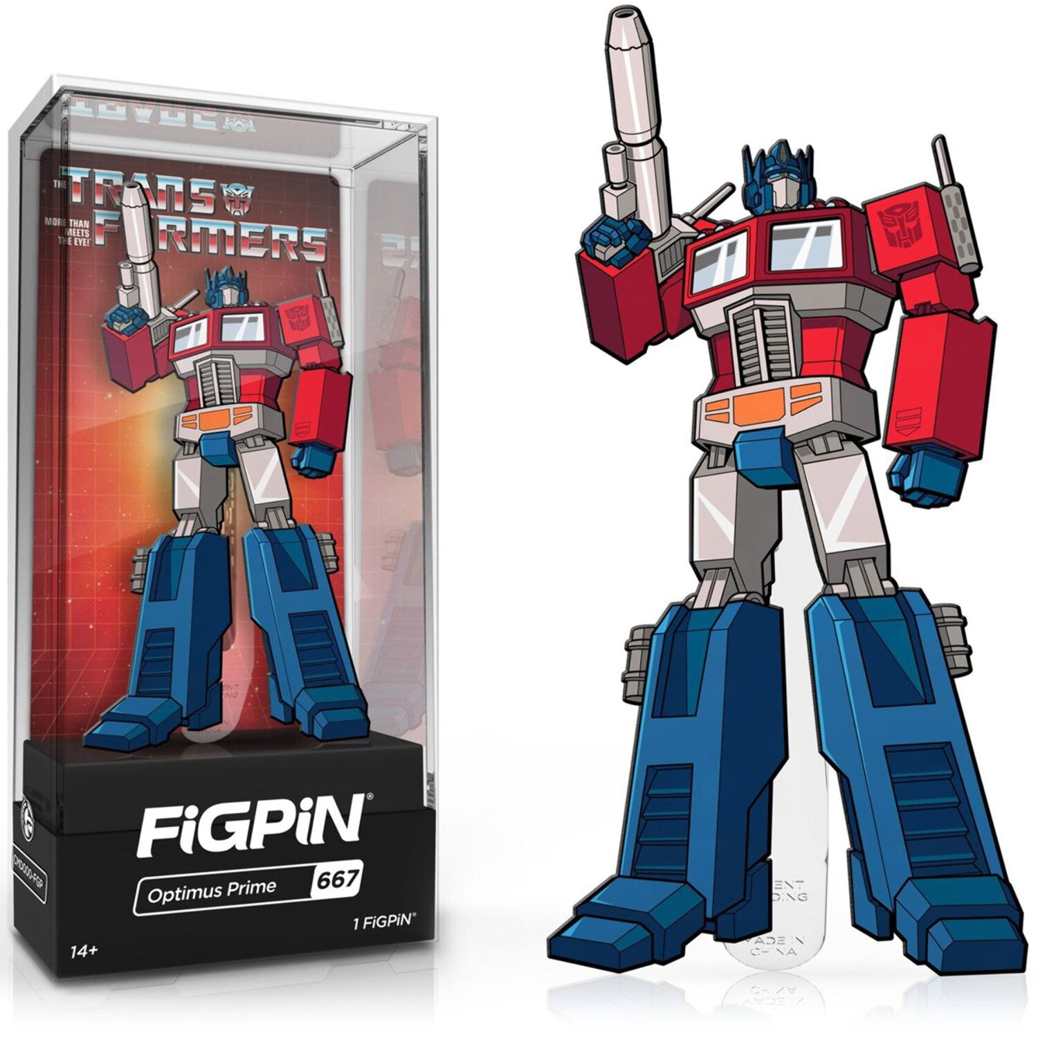 FiGPiN Transformers Optimus Prime Classic Pin Action Figure, Enamel, 3"