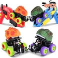 thumbnail image 1 of FiGoal 2 Pack Dinosaur Cars with Toy Gun Ejecting Friction Powered Dino Car Transforming Dinosaur Toys Car Gifts for Boys Girls Toddlers Kids, 1 of 7