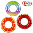 thumbnail image 1 of FiGoal 3 Pack Inflatable Pool Float Swimming Pool Ring Summer Water Parties Outdoor Water Activities, 1 of 6