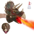 thumbnail image 1 of FiGoal Fire Spraying Triceratops Hand Puppet Toy with Roaring Sound, 1 of 8