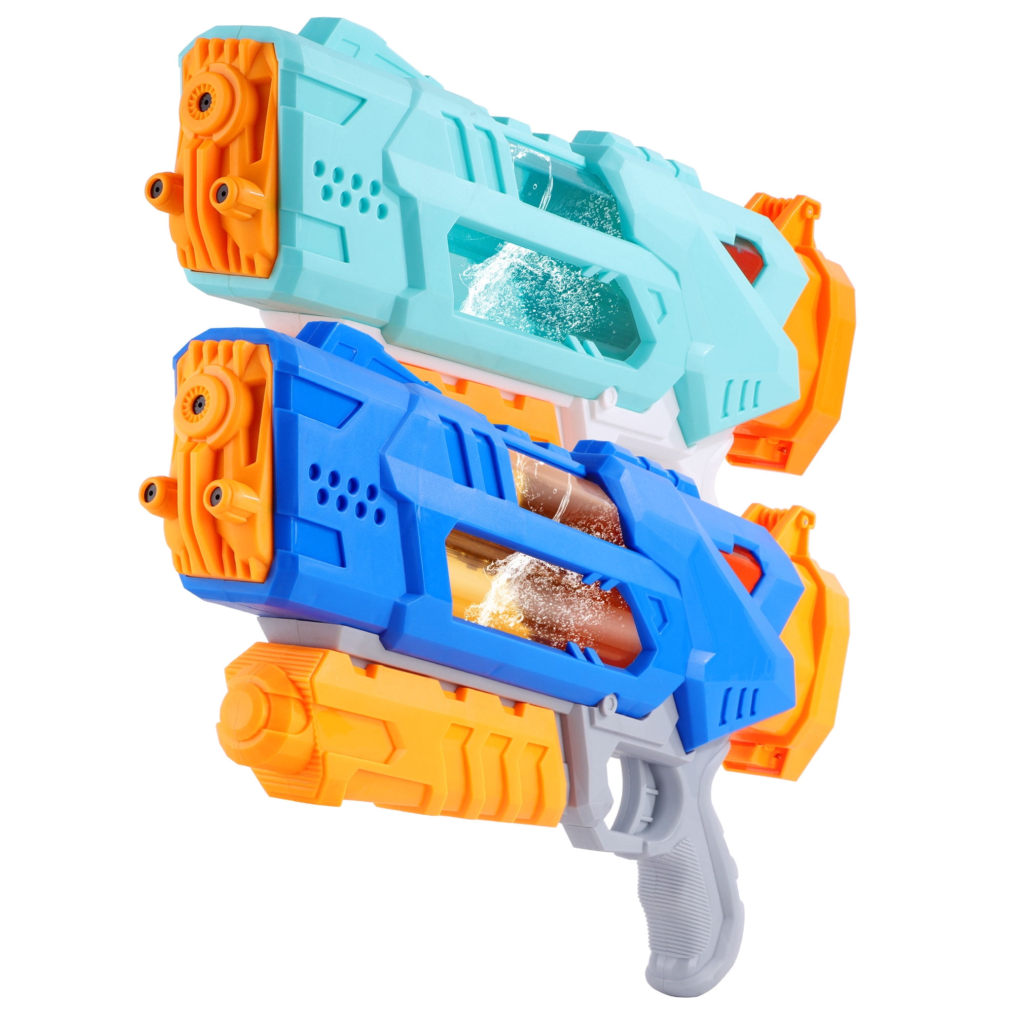 FiGoal Two Pack Water Gun with Three Nozzles High Capacity Water Soaker Blaster Summer Toy for Swimming Pool Party Outdoor Beach Water Fighting