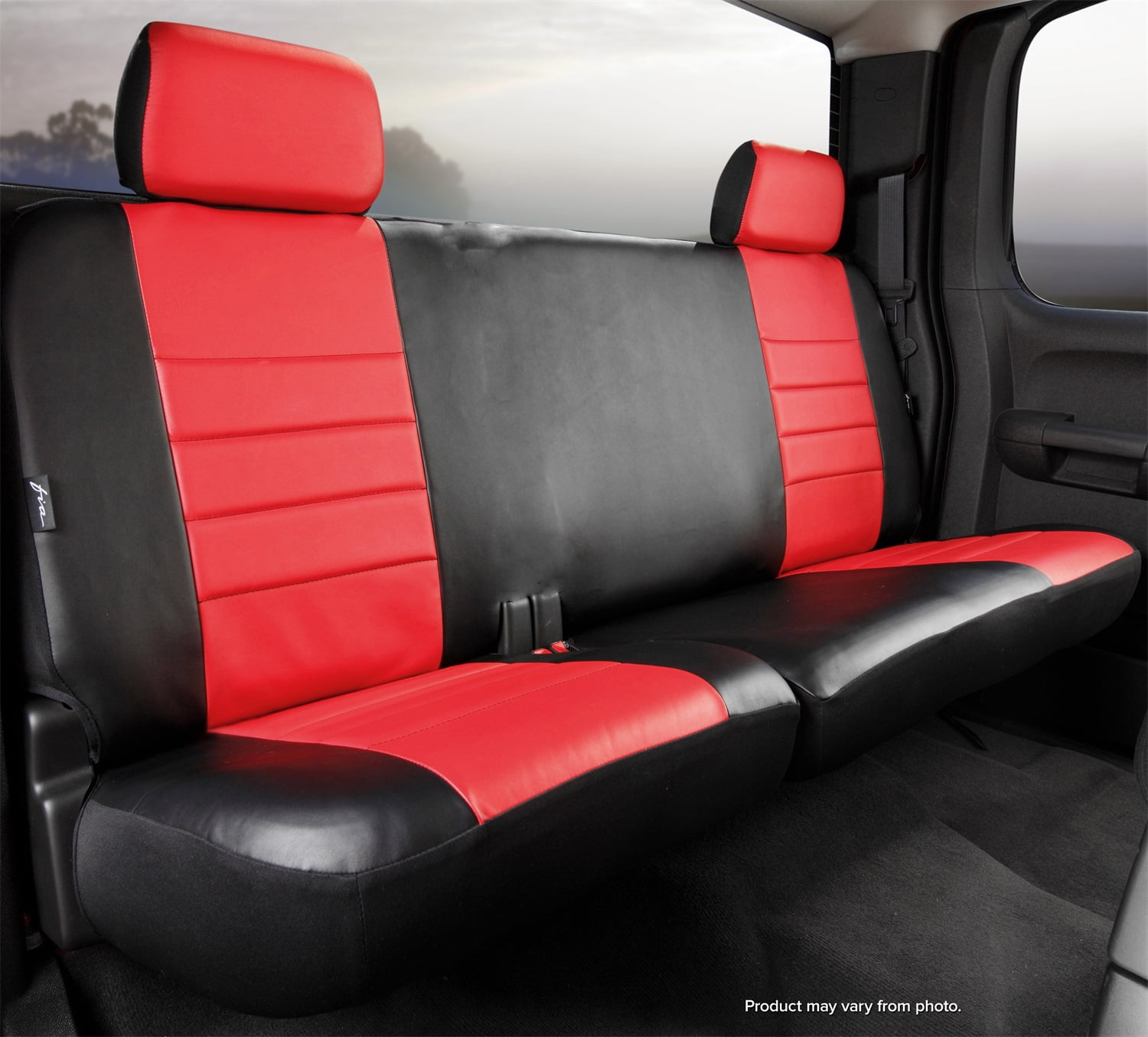 Fia SL62-66 RED LeatherLite Custom Seat Cover Fits select: 2019-2023 ...