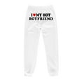 thumbnail image 1 of Fiaer Baggy Sweatpants Women Letter Printed High Waisted Pants Plus Size Trendy Casual Pocket Comfort Trousers White XL, 1 of 3