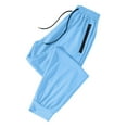 thumbnail image 1 of Fiaer Baggy Sweatpants Women Oversized Red Pants High Waisted Drawstring Casual Trendy Side Zipper Pocket Trousers Sky Blue XL, 1 of 6