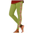 thumbnail image 1 of Fiaer Christmas Black Leggings Women Reindeer Funny Graphic Trendy Xmas Yoga Pants Plus Size High Waisted Stretch Holiday Workout Trousers Green M, 1 of 5