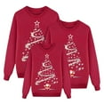 thumbnail image 1 of Fiaer Christmas Family Sweatshirts Crew Neck Long Sleeve Pullover Loose Fit Trendy Funny Graphic Holiday Tops Kid 140, 1 of 5