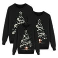 thumbnail image 1 of Fiaer Christmas Family Sweatshirts Crew Neck Long Sleeve Pullover Loose Fit Trendy Funny Graphic Holiday Tops Women M, 1 of 5