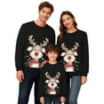 thumbnail image 1 of Fiaer Christmas Family Sweatshirts Funny Cute Reindeer Snowflake Printed Xmas Pullover Long Sleeve Trendy Crew Neck Baggy Casual Xmas Tops Kid 130, 1 of 5