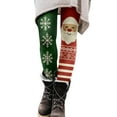 thumbnail image 1 of Fiaer Christmas Leggings for Women Trendy Warm Xmas Yoga Pants Plus Size High Waisted Snowman Candy Sticks Santa Snowflake Printed Holiday Trousers Green XXL, 1 of 5