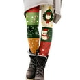 thumbnail image 1 of Fiaer Christmas Leggings for Women Trendy Warm Xmas Yoga Pants Plus Size High Waisted Snowman Candy Sticks Santa Snowflake Printed Holiday Trousers Orange S, 1 of 5