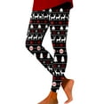 thumbnail image 1 of Fiaer Christmas Red Leggings Women Fashion Funny Printed Xmas Yoga Pants High Waisted Slim Fit Plus Size Cozy Workout Trousers Black XXL, 1 of 5
