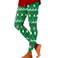 thumbnail image 1 of Fiaer Christmas Red Leggings Women Fashion Funny Printed Xmas Yoga Pants High Waisted Slim Fit Plus Size Cozy Workout Trousers Green XXL, 1 of 5