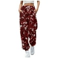 thumbnail image 1 of Fiaer Christmas Sweatpants Women Santa Snowflake Funny Graphic Plus Size Pants High Waisted Baggy Casual Trousers with Pockets XL, 1 of 4