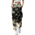 thumbnail image 1 of Fiaer Christmas Sweatpants Women Shine Snowflake Printed Trendy Holiday Pants Plus Size Casual Comfy Xmas Trousers with Pocket Black S, 1 of 5