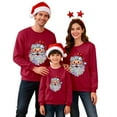 thumbnail image 1 of Fiaer Christmas Sweatshirts for Family Shine Santa Printed Xmas Pullover Crew Neck Long Sleeve Baggy Trendy Holiday Tops Men L, 1 of 5