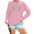 thumbnail image 1 of Fiaer Christmas Sweatshirts for Women Long Sleeve Crew Neck Xmas Tops Baggy Plus Size Cute Graphic Fashion Casual Pullover Pink3 XL, 1 of 4