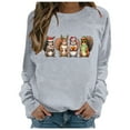 thumbnail image 1 of Fiaer Christmas Sweatshirts for Women Squirrel Christmas Pullover Xmas No Hooded Hoodie Cute Graphic Long Sleeve Plus Size Tops Grey XL, 1 of 6