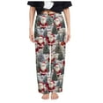 thumbnail image 1 of Fiaer Christmas Women Flannel Pajamas Pants Plus Size Santa Printed Wide Leg Sleepwear Trousers Baggy Casual Trendy Funny Graphic Loungewear Xmas Slacks Multicolour1 XL, 1 of 9