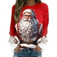 thumbnail image 1 of Fiaer Christmas Women Sweatshirts Trendy Funny Graphic Plus Size Tops Long Sleeve Crew Neck Fall Winter Pullover Red L, 1 of 5