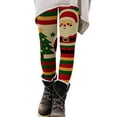 thumbnail image 1 of Fiaer Christmas Women's Leggings Santa High Waisted Xmas Tight Trousers Plus Size Stretch Tummy Control Yoga Pants Red XXL, 1 of 4