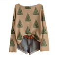 thumbnail image 1 of Fiaer Christmas Womens Knitted Sweaters Plus Size Trendy Crew Neck Xmas Shirts Long Sleeve Casual Loose Fit Tops Khaki XXL, 1 of 4