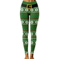 thumbnail image 1 of Fiaer Christmas Womens Leggings Plus Size Xmas Yoga Pants Slim Fit High Waisted Trendy Funny Graphic Holiday Workout Trousers Green S, 1 of 4