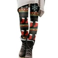 thumbnail image 1 of Fiaer Christmas Womens Leggings Trendy High Waisted Xmas Yoga Pants Plus Size Color Blocking Slim Fit Trousers Black XXL, 1 of 5