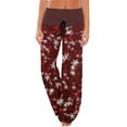 thumbnail image 1 of Fiaer Christmas Womens Pajamas Pants Plus Size High Waisted Sleepwear Trousers Funny Graphic Wide Leg Xmas Pjs Slacks with Pocket XL, 1 of 4